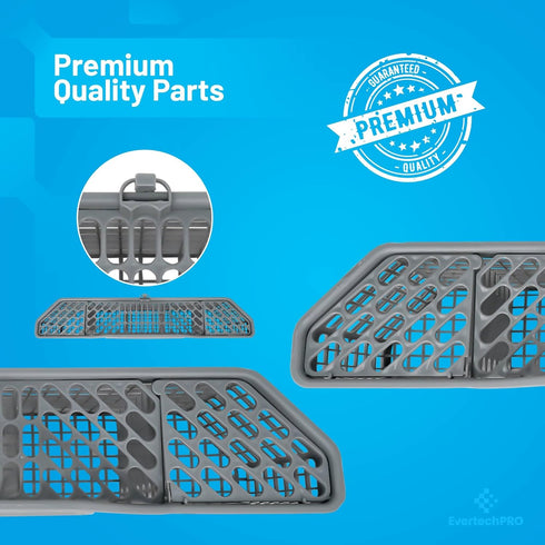 WD28X10128 Dishwasher Silverware Basket Replacement, Durable Dishwasher Basket with Flaps Open Design, Dishwasher Utensil Basket Compatible with GE and fits Kenmore dishwasher