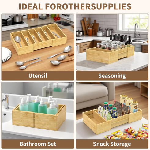 Countertop 3 Retro Shaw Large Expandable Kitchen Lids Organizer for Cabinet, Covers, Pantry, Drawer & Storage