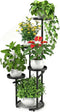 TOSKING 5-Tier Tall Plant Stand Indoor & Outdoor, Anti-Tip Round Base for
