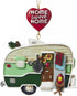 Resin Painted Camper Hanging Ornament - Set of 2 - "Home Sweet Home" & "Happy Camper"