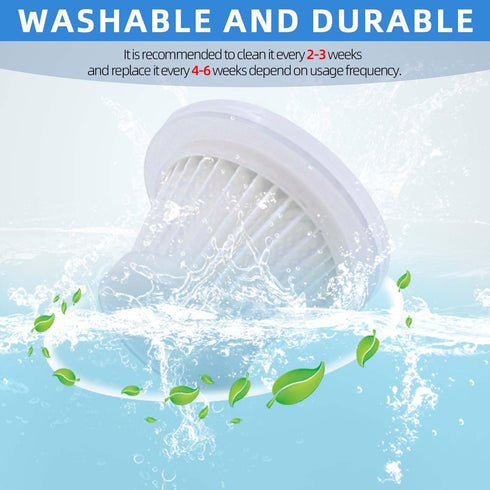 6 Pack HEPA Filter Replacement Compatible with KMM Handheld Car Vacuum Cleaner, Auloea Mini Car Vacuum Cleaner