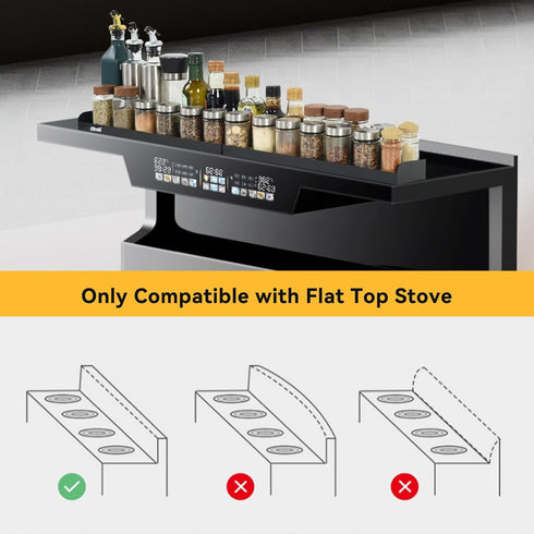 16-32 inch 4 OTraki Magnetic Stove Top Shelf Spice Rack for Stove Adjustable Over the Stove Shelf Stainless Steel