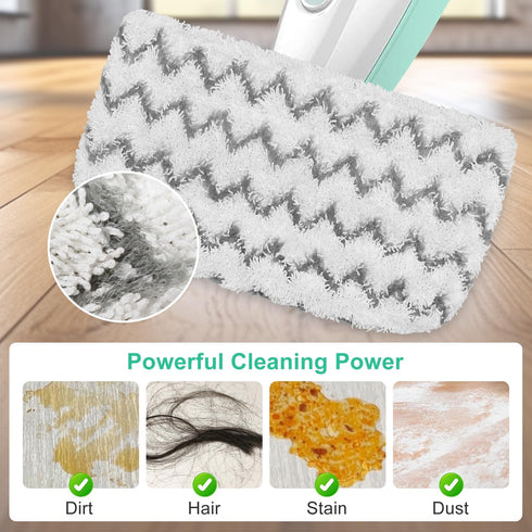 8 Pack S1000, S1000A, S1000C, S1000WM, S1001C Microfiber Steam Mop Replacement Pads for Shark Steam Mop Dirt Grip Steam
