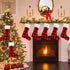 DERAYEE 6 Pack Christmas Stockings, 18 Inch Large Red Black Buffalo Plaid for Family Holiday Xmas Party Decoration