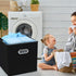 Black Fabric Storage Bins, 11X11X11 Cubes with Dual Handles, Foldable Set of 3 for Closet