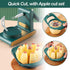 Fruit Peelers for Kitchen, Multi Fruit Peeler Machine with Divider for Apples, Potatoes, and Pears (Light Green)