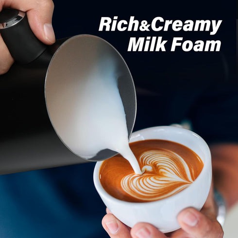 YSSOA Electric Milk Frother, 4-in-1 Automatic Battery Operated Whisk Drink Mixer for Coffee, Frappe, Latte, Matcha, Hot