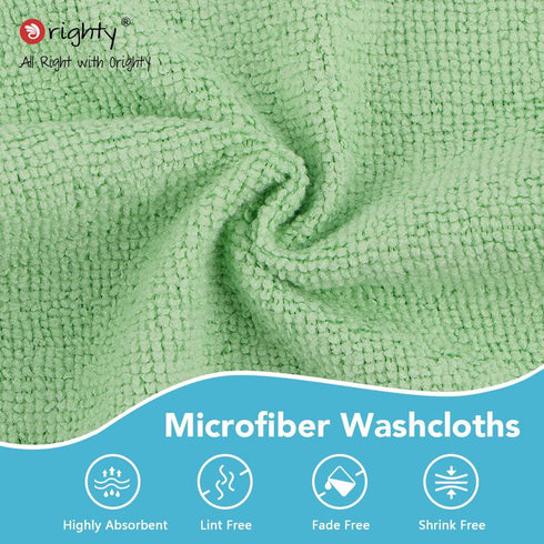 Set 200 Pack, 12x12 Inch, Orighty Wash Cloths Bulk Towels Highly Absorbent and Soft Feel Microfiber Face Cloths