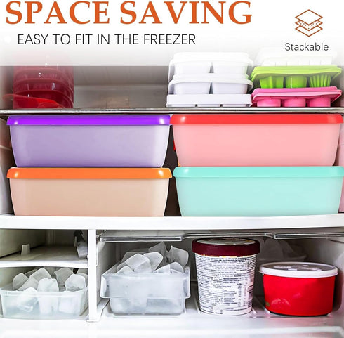 KisSealed 4 Pack Tubs,1.5 Ice Cream Containers,Reusable Homemade Ice Cream Qt Storage Freezer Ice Cream Container