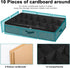 Under Bed Shoe Storage Organizer, 2 Pack for 28 Pairs, Clear Window, Foldable Shoe Rack Holder, Black
