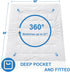 OLANLY Queen Quilted Fitted Mattress Pad, Cooling Soft Mattress Topper, Machine Washable Cover, 60x80 inch, White