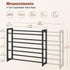 4-Tier Closet FAVOOSTY Expandable Shoe Rack, Adjustable Shoe Shelf Storage Organizer Space Saving Metal Free Standing