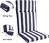 High Density Foam Cushions for Adirondack Chairs - Striped High Back Comfort