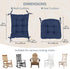 80% mudilun Rocking Chair Cushion Non-Slip Tufted Indoor/Outdoor Rocking Chair Cushions Water Proof with Straps