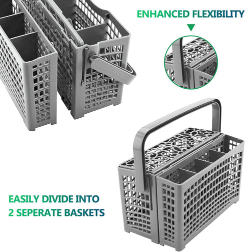 Cenipar Universal Dishwasher Silverware Replacement, 2 in 1 Utensil Basket with Handle
