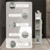 2 Small Bathroom Storage Cabinet, Slim Toilet Paper Organizer with Doors & Shelves, Over Toilet Storage Cabinet