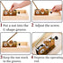 4 Pumtus Manual Nutcracker, Heavy Duty Nut Tongs with Forks & Wooden Base, Adjustable Macadamia Nut Opener Tool, Walnut