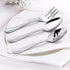 Serving Set, HaWare 6 Pieces Stainless Steel Silverware Utensils, Pearled Edge Hostess Set for Buffet Party, Mirror