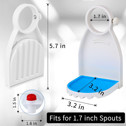 Febwind 2 Pcs Laundry Detergent Cup Holder Fabric Softener Drip Catcher Soap Holder Tray Cup Stand Container Laundry