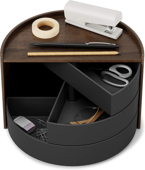 Umbra Moona Storage Box in Black/Walnut