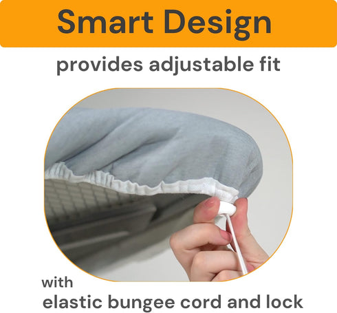 Ironing Board Cover and Pad - Standard Size Silicone Coated 4 Layers, 15x54 inch, Extra Heavy Duty Thick Padding