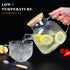 WHJY Clear Glass Teapot: 34 oz Cooking Teapot with Infuser for Loose Tea, Clear Kettle for Boiling Water on Stove