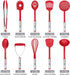 Kitchen Utensils Set, 10 Nylon Stainless Steel Cooking Utensils, Non Stick and Heat Resistant Cookware
