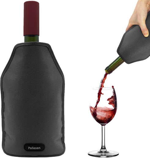 Pallesen Portable Wine Cooler Sleeve - Reusable Bottle Chiller Keeps Red, White
