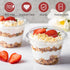 50 Pack 6 oz Plastic Dessert Cups with Lids, Small Plastic Yogurt Parfait Cups, Mini Round Party Serving Cup