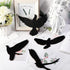 Blulu 4 Pieces Wooden Bird Wall Decor, Flying Bird Sculptures Wall Art for Home Living Room Bedroom Kitchen Decoration