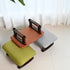 Coolcapis 16.1"(41cm) 6.7"(17cm) Small Footstool Office Under Desk Ottoman Padded Hassock x with Wooden Legs Modern