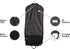 Covermates Keepsakes Deluxe Garment Bag Set - Premium Polyester, Full Length Zipper, ID Window, Black