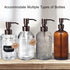 4PC Soap Dispenser Lids, 304 Stainless Steel Replacement Pump with Waterproof Label Stickers for Bottles (Bronze)