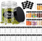 SLifeJars 24 Pack 8oz Plastic Jars with Lids, Clear Stackable Round Empty Jars with Black Lids for Kitchen Storage,