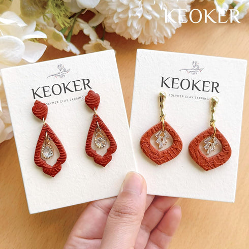 KEOKER Polymer Clay Cutters - Boho Basic Cutters for Polymer Clay Jewelry and Earrings