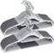 OIKA 50 Pack Non-Slip Plastic Hangers with Tie Rack, Heavy Duty Slim Closet Hangers for Shirts, Pants, Grey