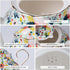 33.8 oz Porcelain Tea Pot Luxury Gold Trim Floral Ceramic Teapot Waterpot Tea Maker for Blooming Loose Leaf Tea Coffee