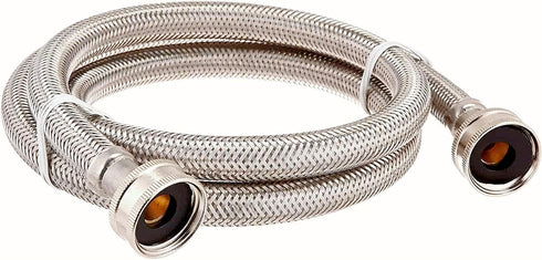 EZ-Fluid 60" Portable Washing Machine Supply Hose, Burst Proof Braided Stainless Steel Connector, 1 PC