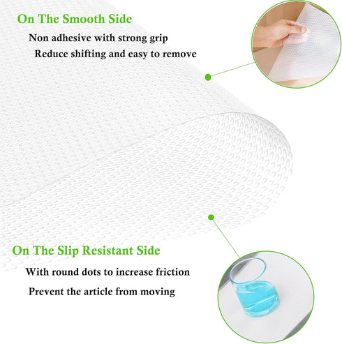 Shelf Liners for Kitchen Cabinets, Non-Adhesive Drawer Liners 16 Inch Wide X 20 Ft, Clear Reusable Cabinet Liners