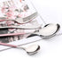 Mirror Cutlery Serving Set, 24-Piece Stainless Steel Silverware with Pink Handle, Modern Tableware for Home Party
