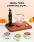 Sangcon 6-in-1 Immersion Blender: Handheld with Chopper & 34oz Blending Cup, 2-Speed Adjustable Stick Blender