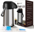 Airpot Coffee Carafe, 64 OZ / 1.9L Insulated Stainless Steel Thermos Urn for Hot Drinks, Pump Dispenser for Parties