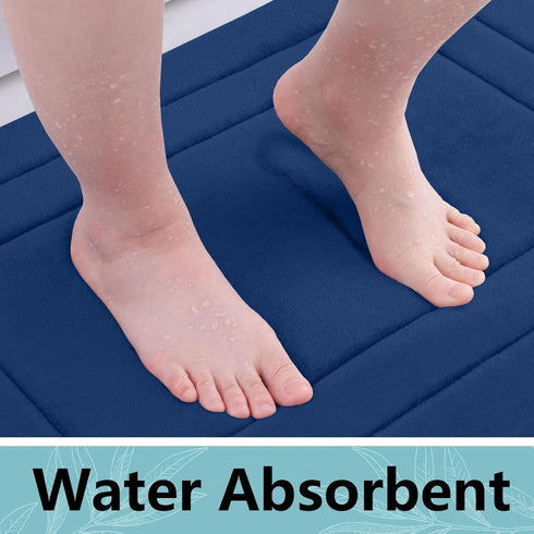 Arotive Memory Foam Bathroom Rug Mat 24x16, Ultra Soft and Absorbent Bath Mat, Comfortable Carpet for Bathroom Floor,