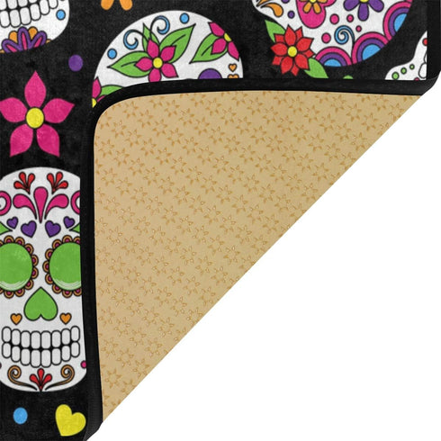 Anti Fatigue Kitchen Floor Mat, 39 x 20 In Sugar Skull Non-Slip Comfort Rug for Kitchen