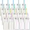 Yinkin 20 Sets Plastic Milk Bottles with Straws Lids Clear Plastic Containers