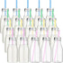 Yinkin 20 Sets Plastic Milk Bottles with Straws Lids Clear Plastic Containers