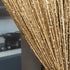 ave split Decorative Door String Curtain, Wall Panel Fringe, Window Room Divider, 100x200cm, Champagne