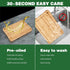 Small Bamboo Cutting Boards - Mini Cutting Board with Built-in Handle for Camping, Juice Groove for Fruits