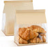 Ocmoiy 50Pcs Large Bread Bags, Resealable Sourdough Bread Bags with Window Paper Treat Bags