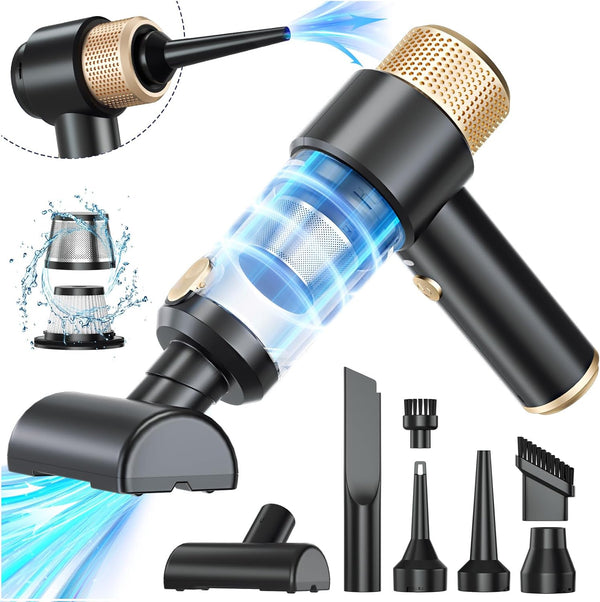 Dealswin Cordless Handheld Vacuum Cleaner - 4 in 1, Portable Air Duster with LED Light